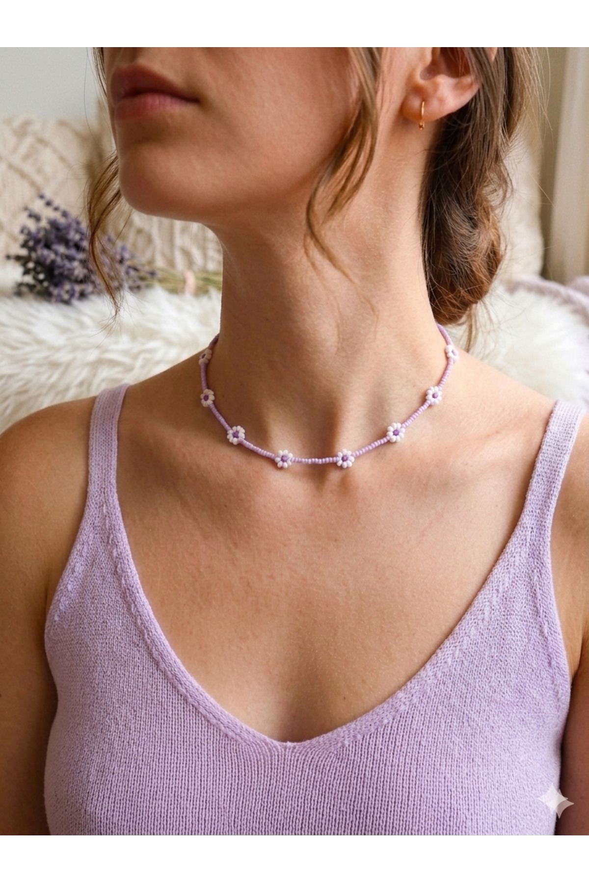Necklace Daisy Beads Design