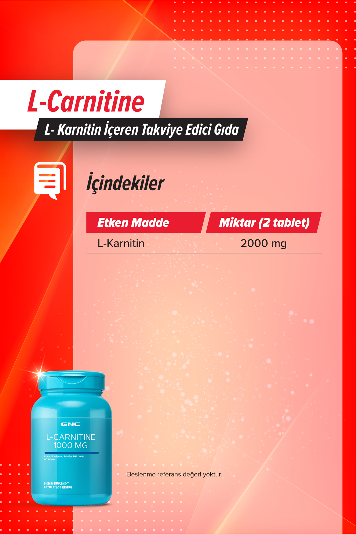 l-carnitine fiyatı gnc GNC 1000 mg – 60 Tablet Carnitine Per Serving Features Glutathione: How To Naturally Peptide Night Cream Selection:1.76 oz (50 grams)