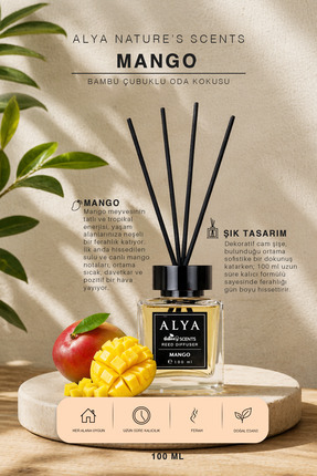 Alya Nature's Scents Mango Bambu Çubuklu Oda Kokusu- Mango Kokusu