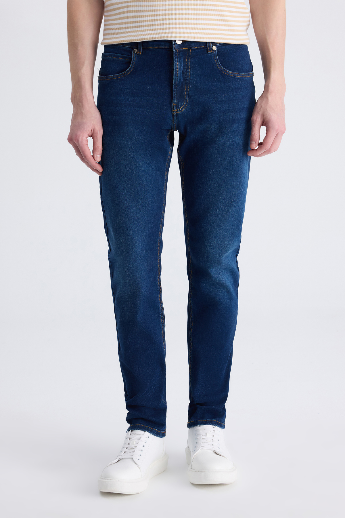 D'S Damat Ds Damat Slim Fit İndigo Pamuklu Denim Pantolon
