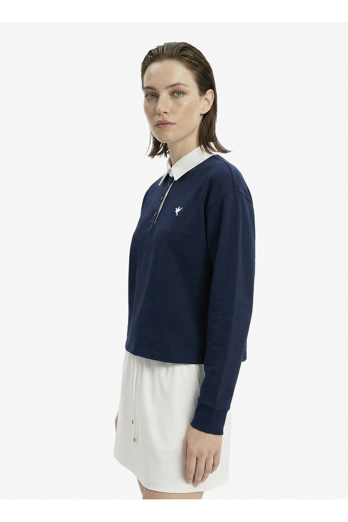 Fabrika Lacivert Kadın Loose Fit Sweatshirt F6SL-SWT0010 görsel 3