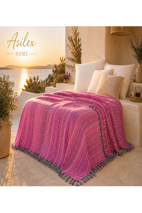 Asilex Home Collection Çift Kişilik Dokuma Pike Örtüsü 200x250 cm Pamuklu Haf...