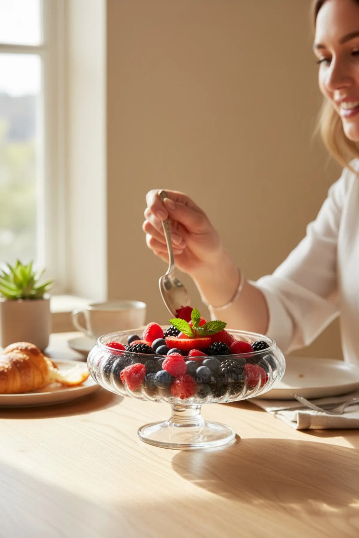Coco Ayaklı Salata Kasesi 19 cm – Şık Cam Servis Kasesi, Sunum ve Salata Kases