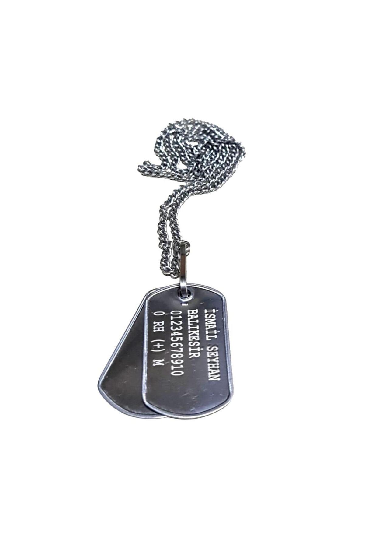 Seyhan Askeri Malzeme Orjinal Asker Künyesi - Lazer Kazıma - Army Dog tag görsel 2