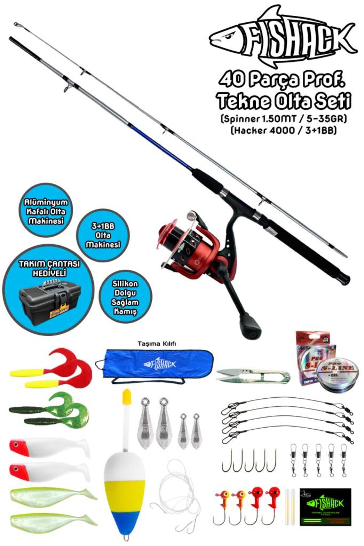 40 Pieces Professional Boat Fishing Line Set - 1.50MT/3+1BB