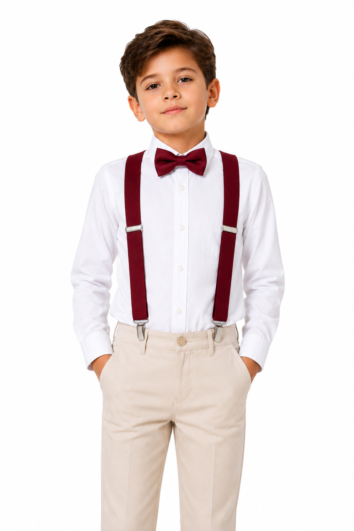 Children's Pants Strap and Bow Tie Set