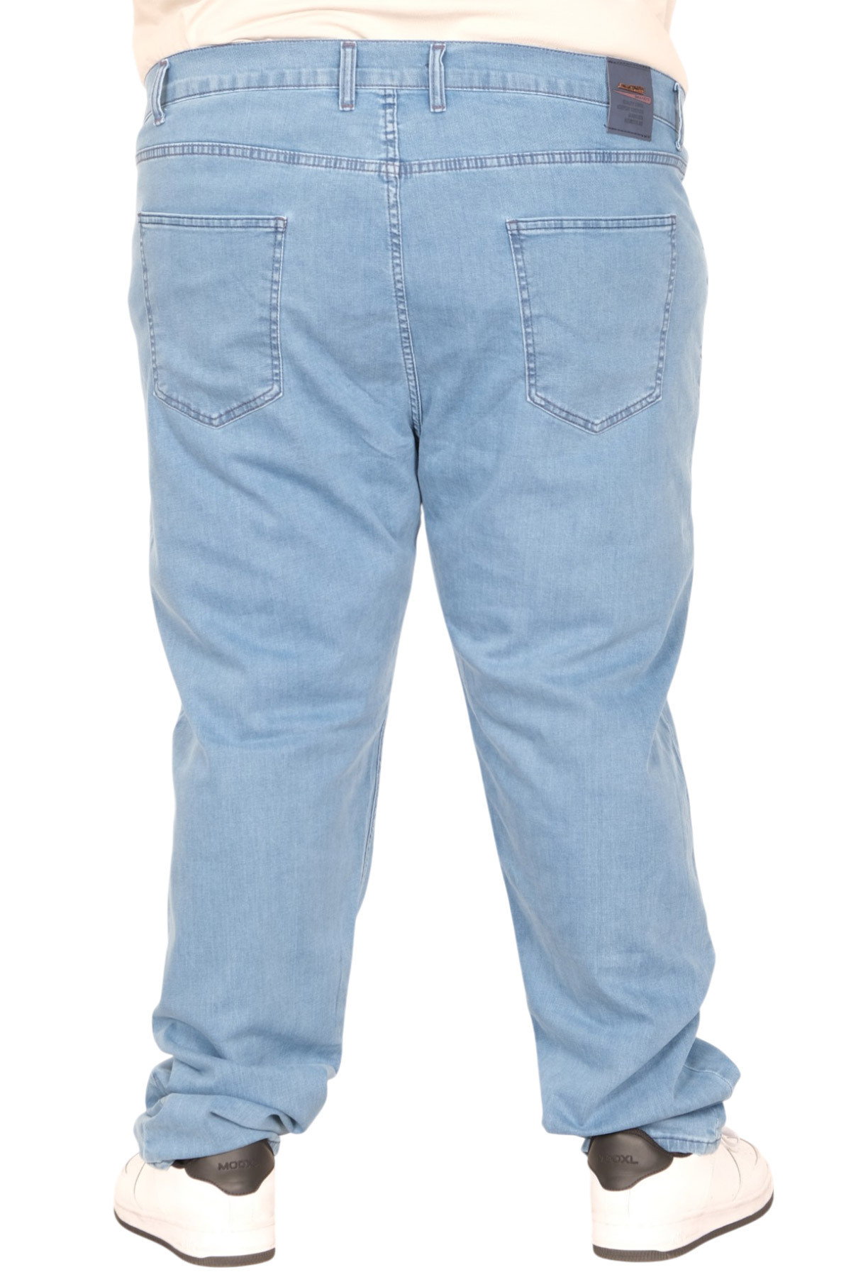 ModeXL Mode XL Büyük Beden Erkek Kot Pantolon Klasik 24900 Açık Mavi görsel 7