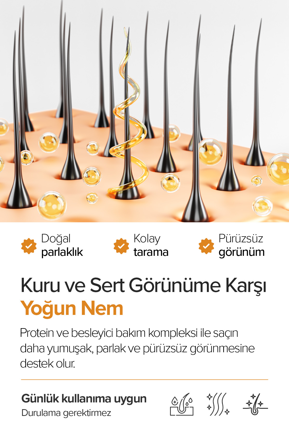 Protein Sütü | Saç Bakım Sütü 125 ml | Durulanmayan Onarıcı Bakım Kompleksi — TYC3C710AB395C78F5FCA6F00 — تصویر 4 از 7