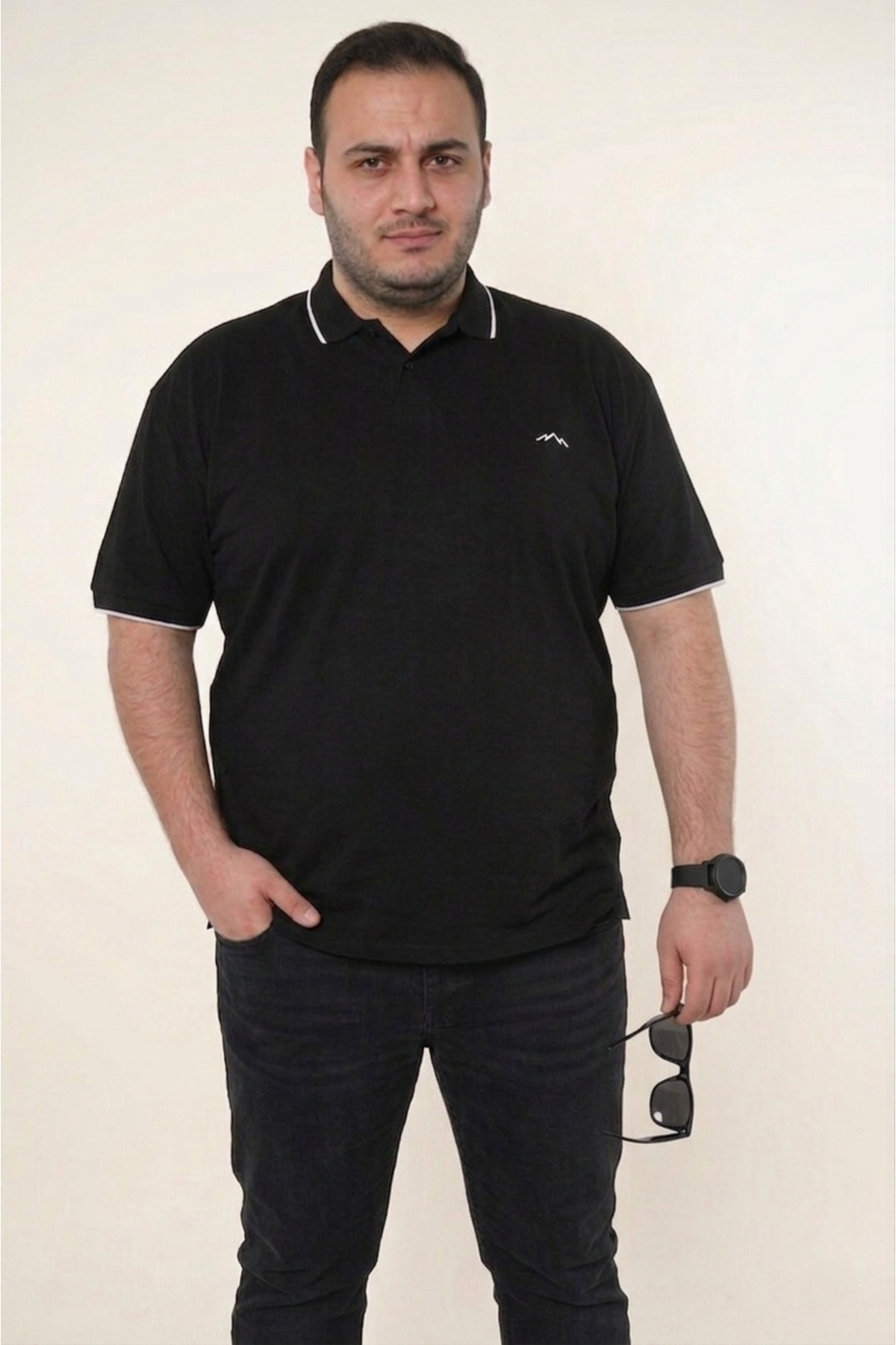 LOADER Büyük Beden Polo Yaka T-Shirt görsel 3
