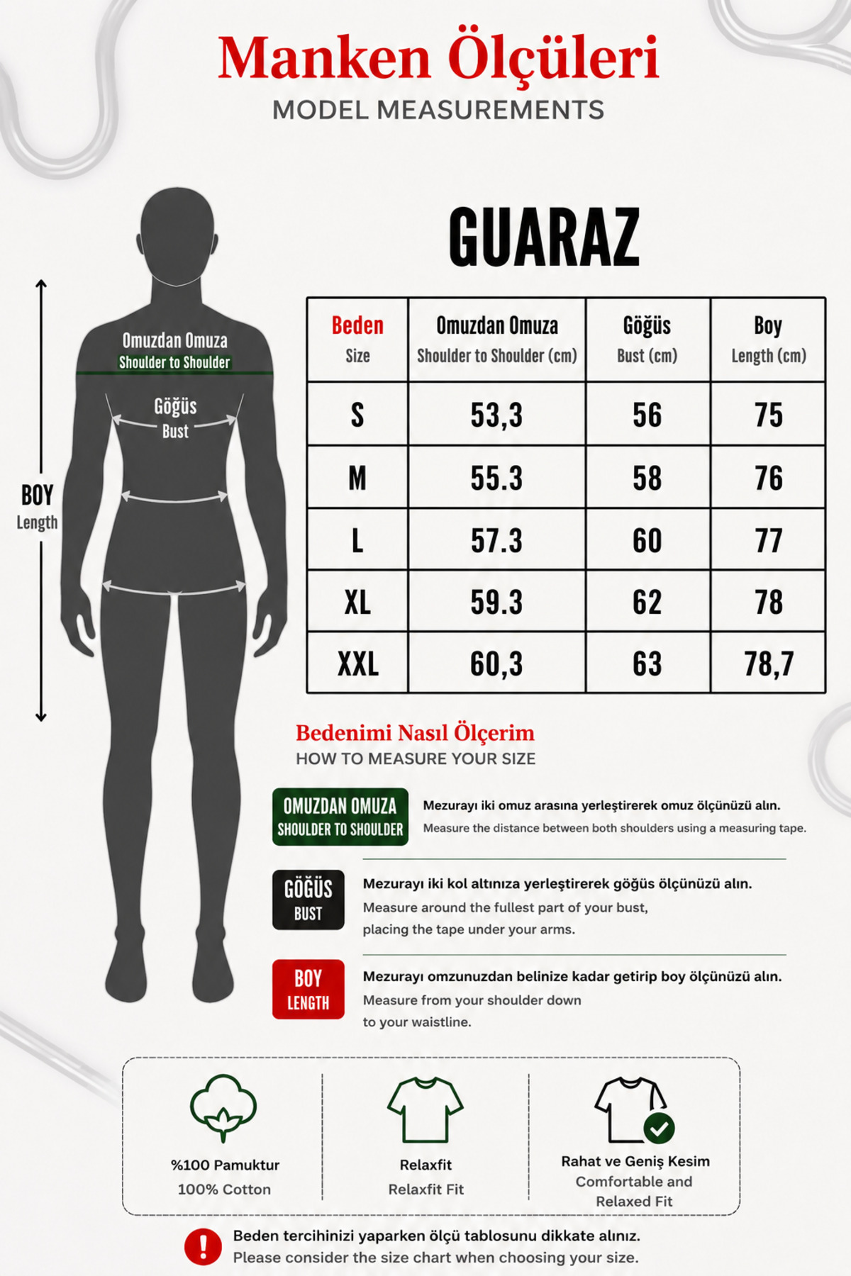 GUARAZ Erkek Beyaz Oversize Bisiklet Yaka %100 Pamuk Düz Basic Yazlık T-shirt görsel 8