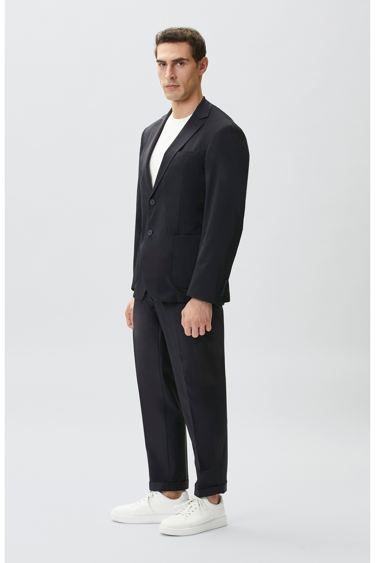 Network Lacivert Slim Fit Jogger Pantolonlu Takım Elbise görsel 4