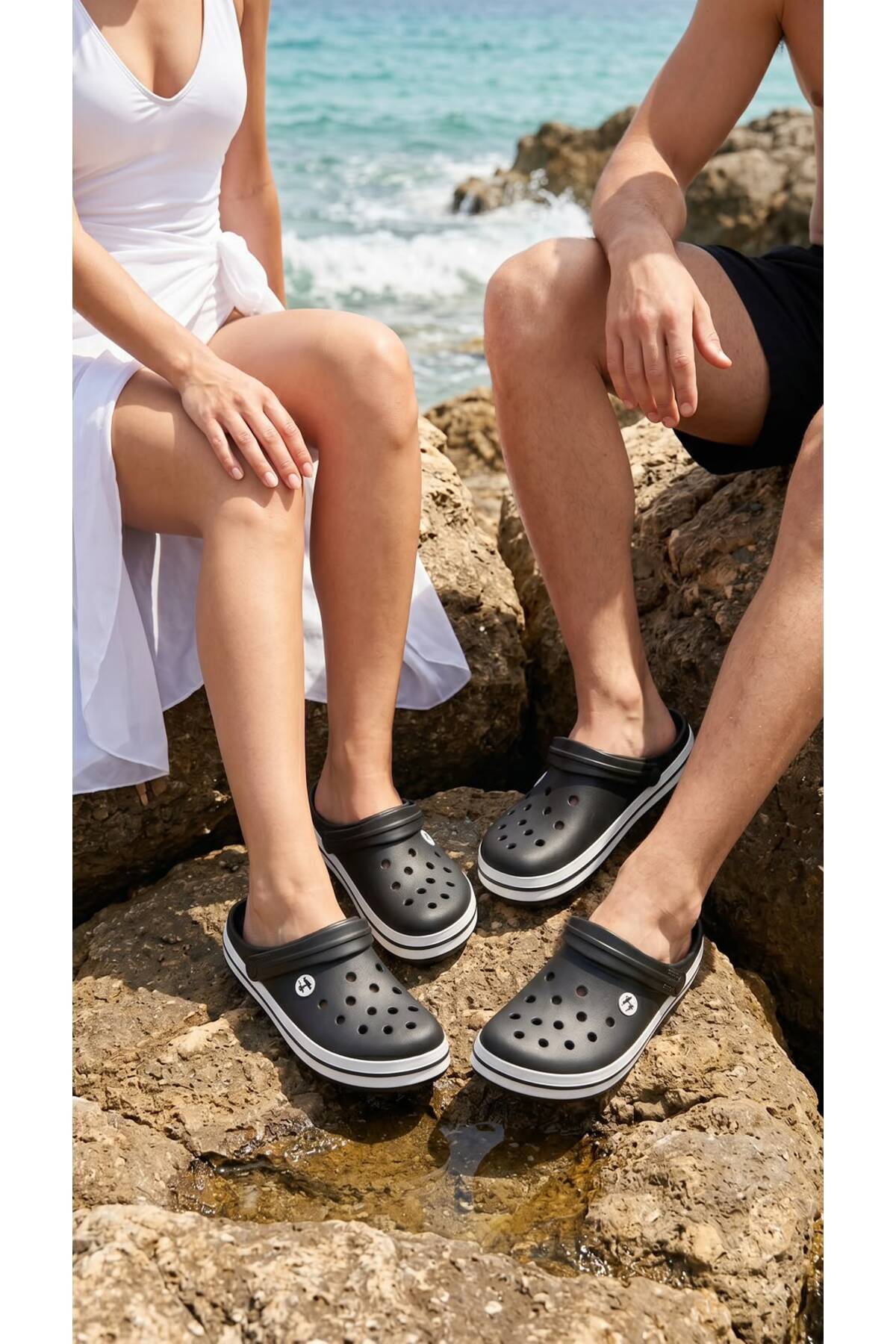 Beyond Unisex Siyah Crs Önü Kapalı Terlik 3cm BYNDCROCS01 görsel 6