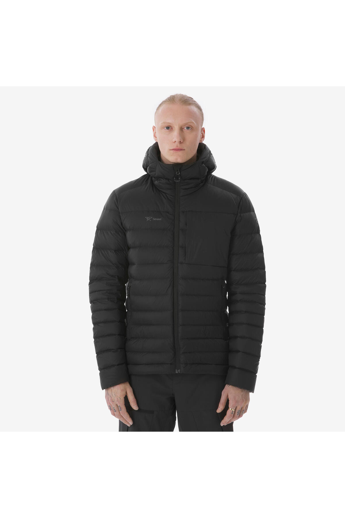 Decathlon Simond Erkek Outdoor Kuş Tüyü Şişme Mont - Kapüşonlu - Siyah - MT500 - -10 °C — آبی 331150