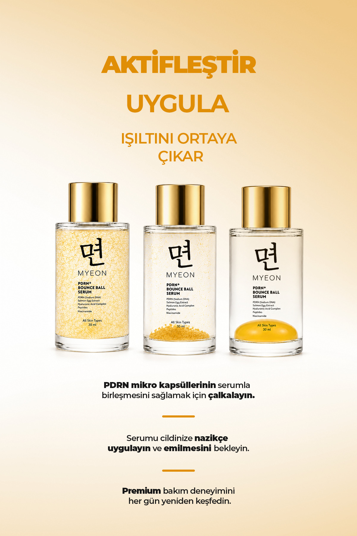 Somon DNA PDRN+ Bounce Ball Serum 30 ml – Çift Fazlı Cilt Gençleştirme & Lifting Etkili Serum — PDRN01 — تصویر 3 از 8