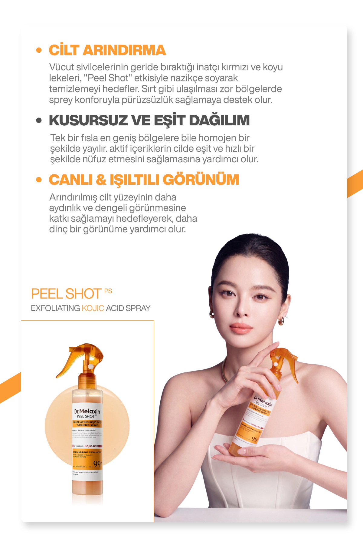 Kojik Asit İçerikli Vücut Peeling Spreyi – Batık ve Kararma Karşıtı Bakım 200ml — TYC5E822AC6DBF2F5F3D1BE00 — تصویر 2 از 7