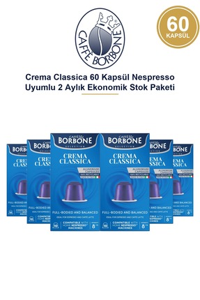Caffe Borbone Caffè Borbone Crema Classica 60 Kapsül Nespresso Uyumlu 2 Aylık...