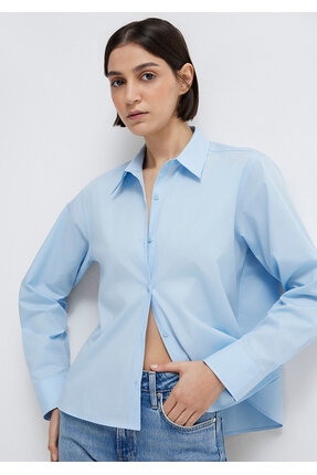 Mavi Gömlek Loose Fit / Bol Rahat Kesim 1211433-90160