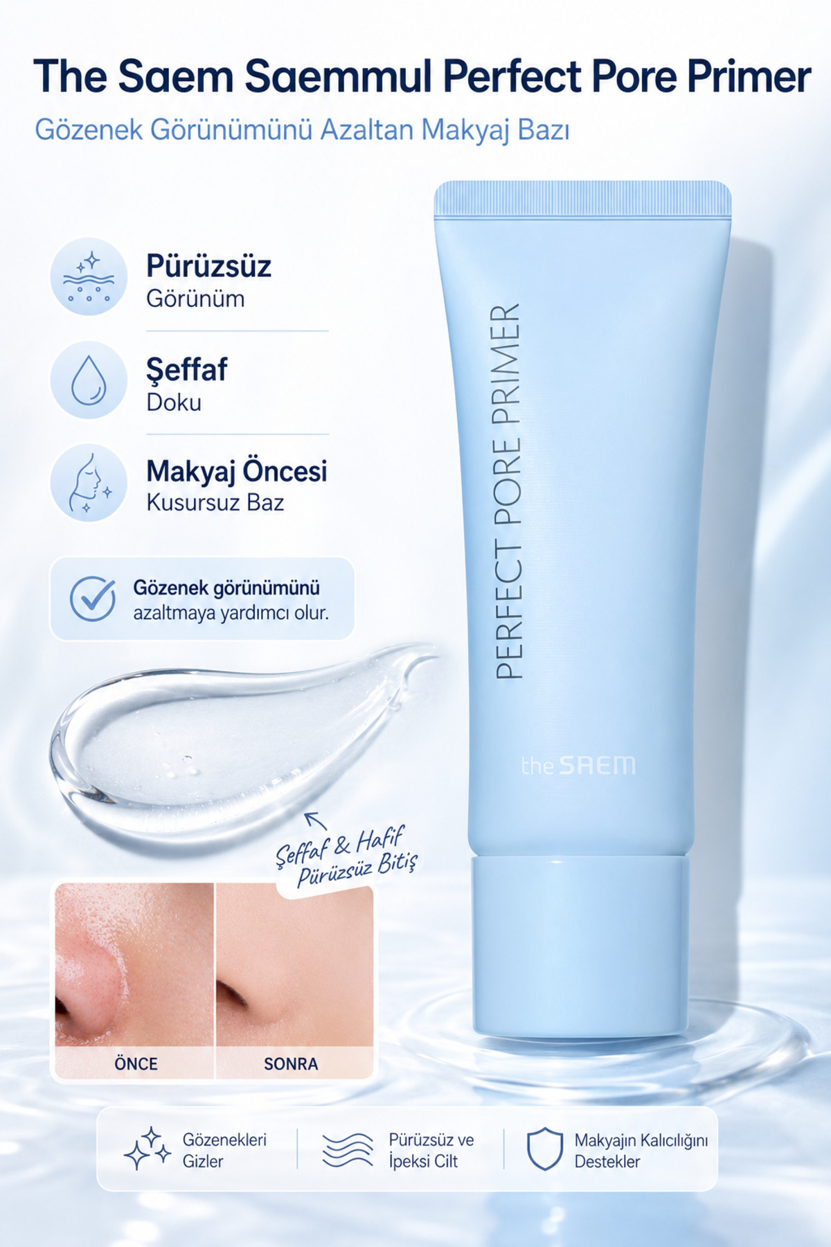 Saemmul Perfect Pore Primer/ Tüm Ciltler Için Uygun Mineral Içerikli Primer (VİONİNE) — نارنجی PorePrimer