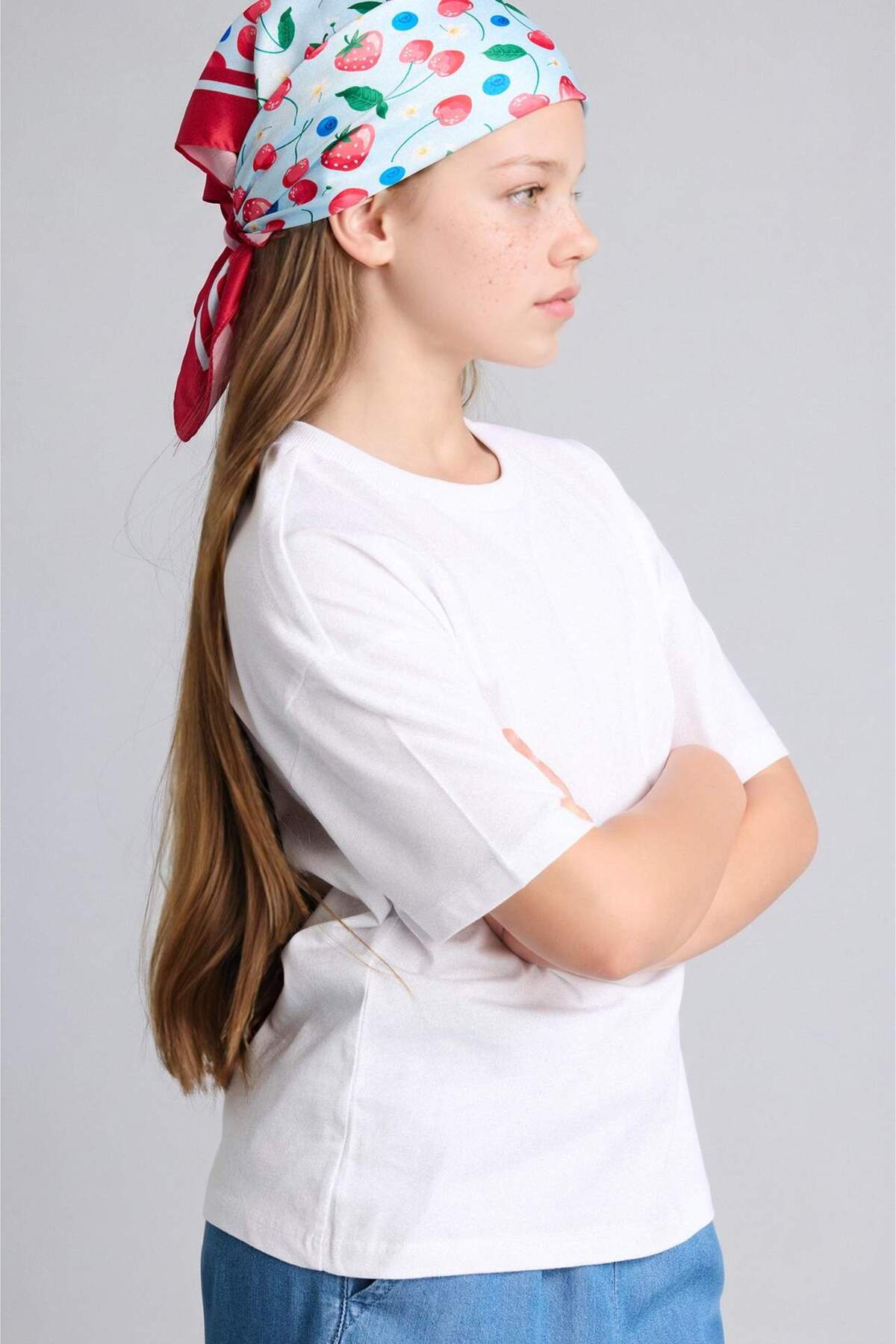 Defacto 100% Cotton Regular Fit Short Sleeve White T-Shirt Girls I2137A826Sm