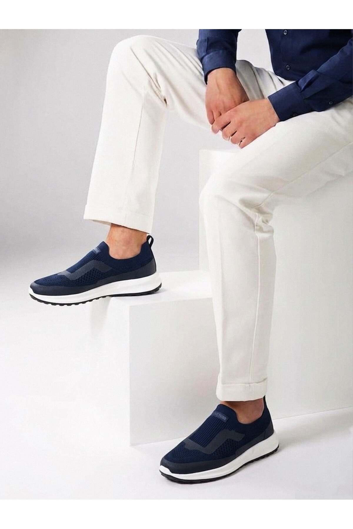K1358 SİDE - BLUE DARK - SHOES مردانه — سرمه‌ای 001 15 K1358 — تصویر 5 از 5