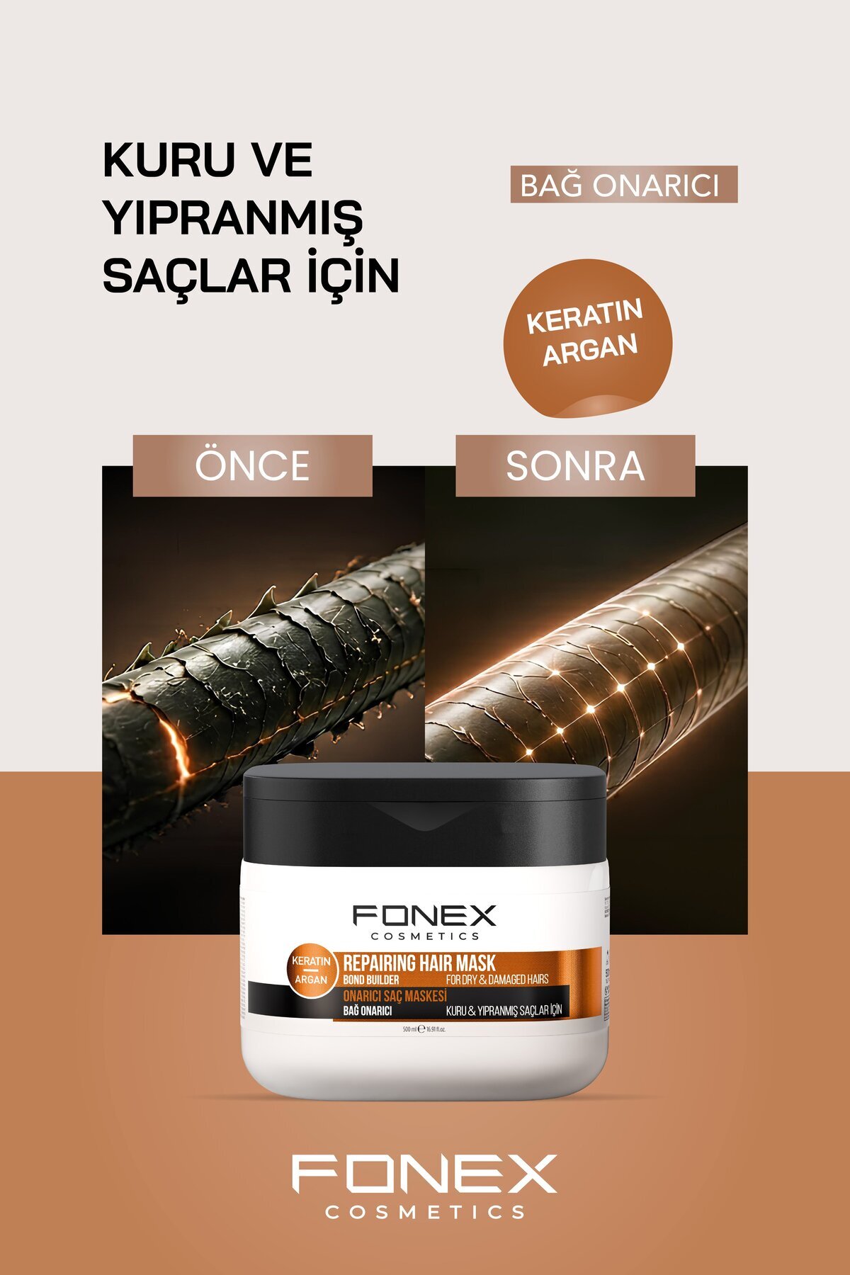 Saç Maskesi Onarıcı 500 ML — رنگارنگ BRGDEV4KZY — تصویر 3 از 5