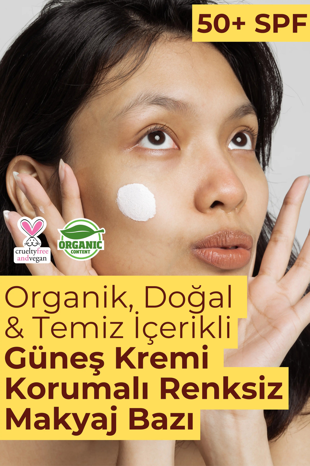 Makyaj Bazı 50 ml | Nemlendirici ve Vegan Primer / Make-Up Base | UVA-UVB Koruma — سفید 8683318470585_50 — تصویر 6 از 8