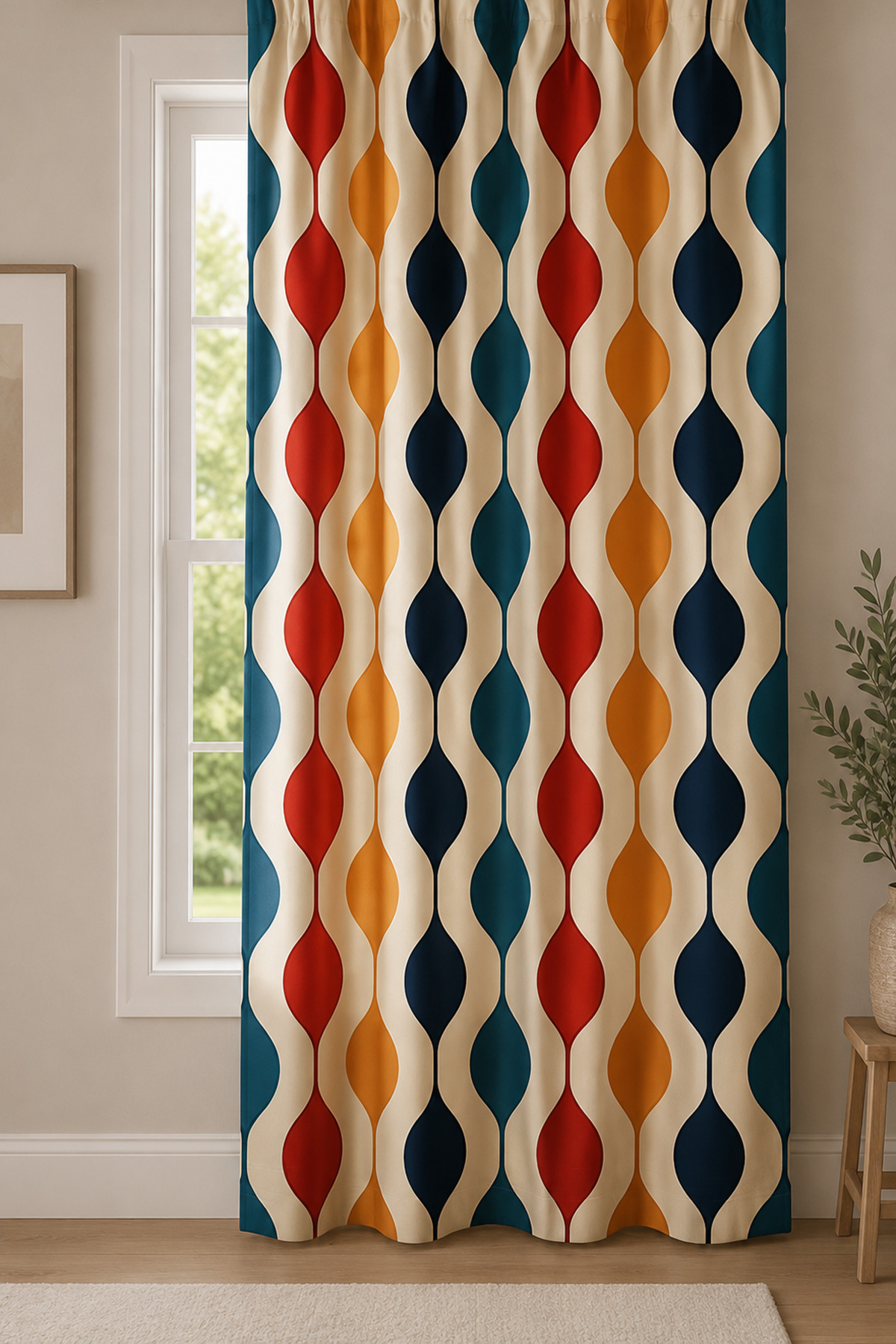 Quality Fabric, Vivid Color Patterned Background Curtain (SPECIAL PRODUCTION, PAY ATTENTION to the SIZE)