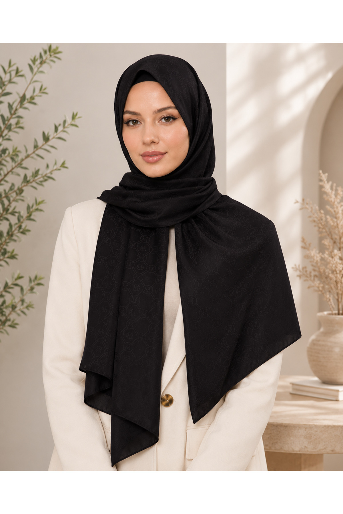 MİRSOY SCARF Mir Desen Kaymaz jakarlı Şal görsel 2