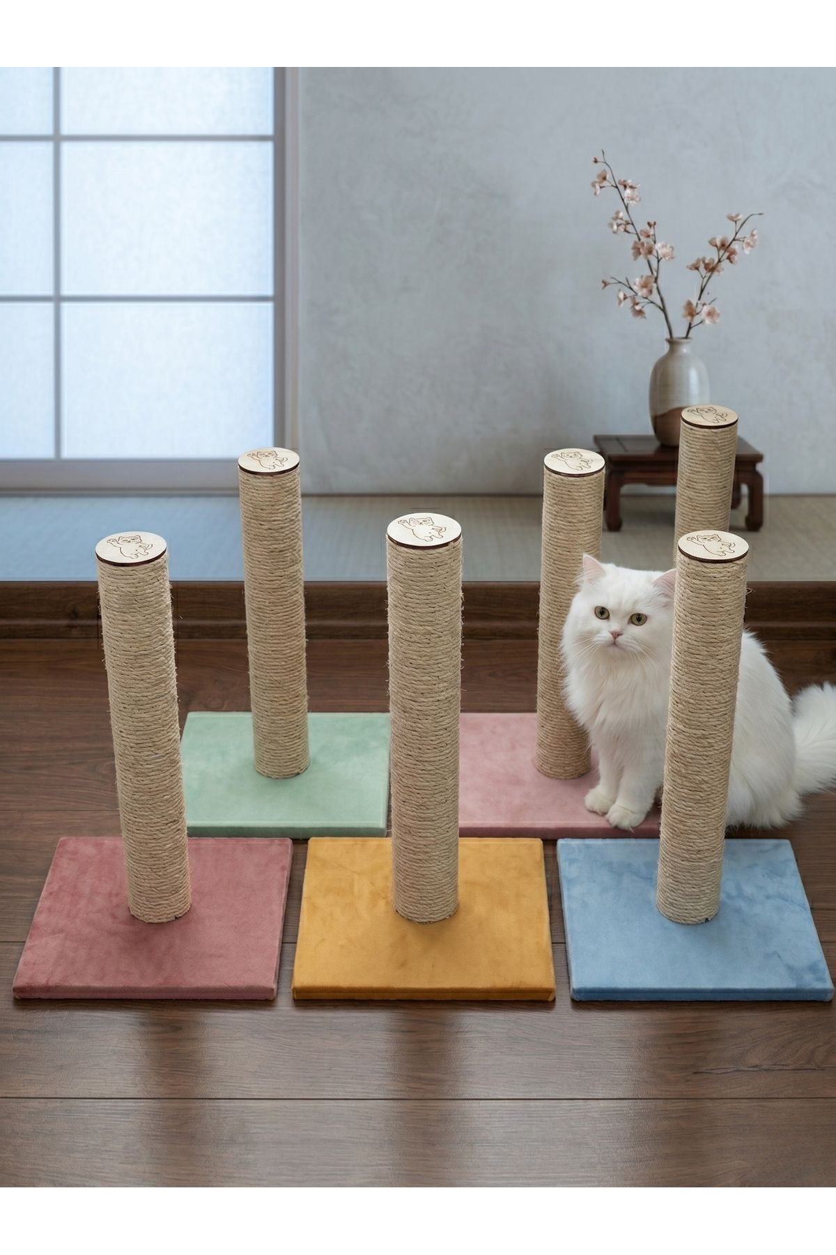 Patiderm Kedi Tırmalama Tahtası Hasır 40cm Karışık Renk