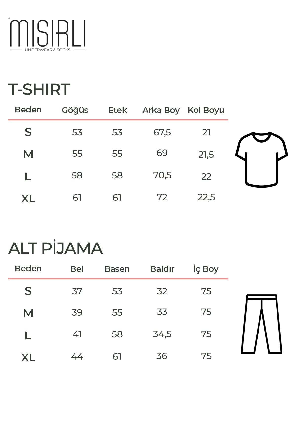 Aytuğ&Mısırlı Pamuklu Kısa Kollu Pijama Takım Siyah görsel 6