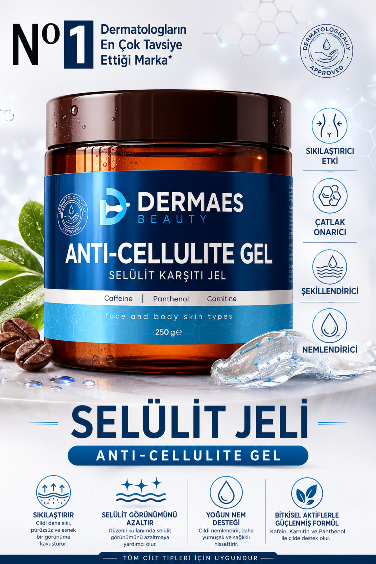 İnceltici1 sıkılaştırıcı, Selülit ve çatlak giderici Sekillendirici jel 250 ml — TYC0DBCD292713CCC9F063400 — تصویر 5 از 6