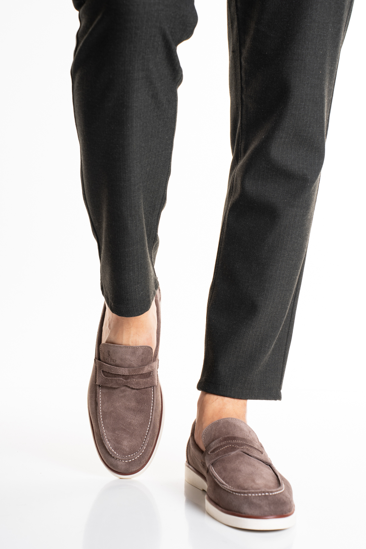 Fame Step Hakiki Deri Erkek Loafer Ayakkabı Vizon Süet Günlük Rahat Casual Mokasen Siena görsel 4