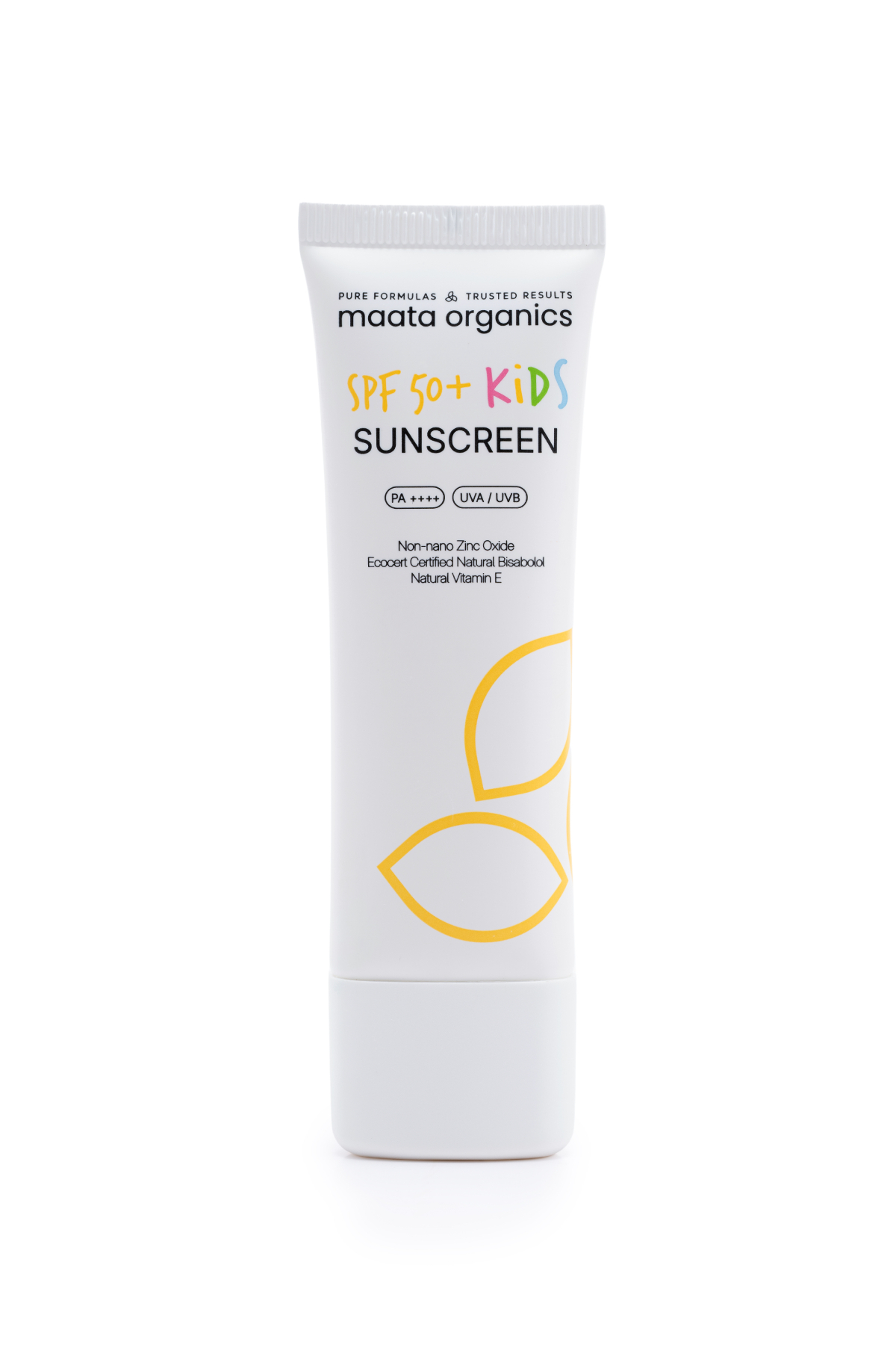 Maata Organics Kids Mineral Güneş Koruyucu SPF 50+ PA++++ Bebek ve Çocuklar İçin Hassas Ciltlere Uygun Non-Nano Çinko Oksit Yüz & Vücut Güneş Kremi 50ml — MAASPFKIDS50