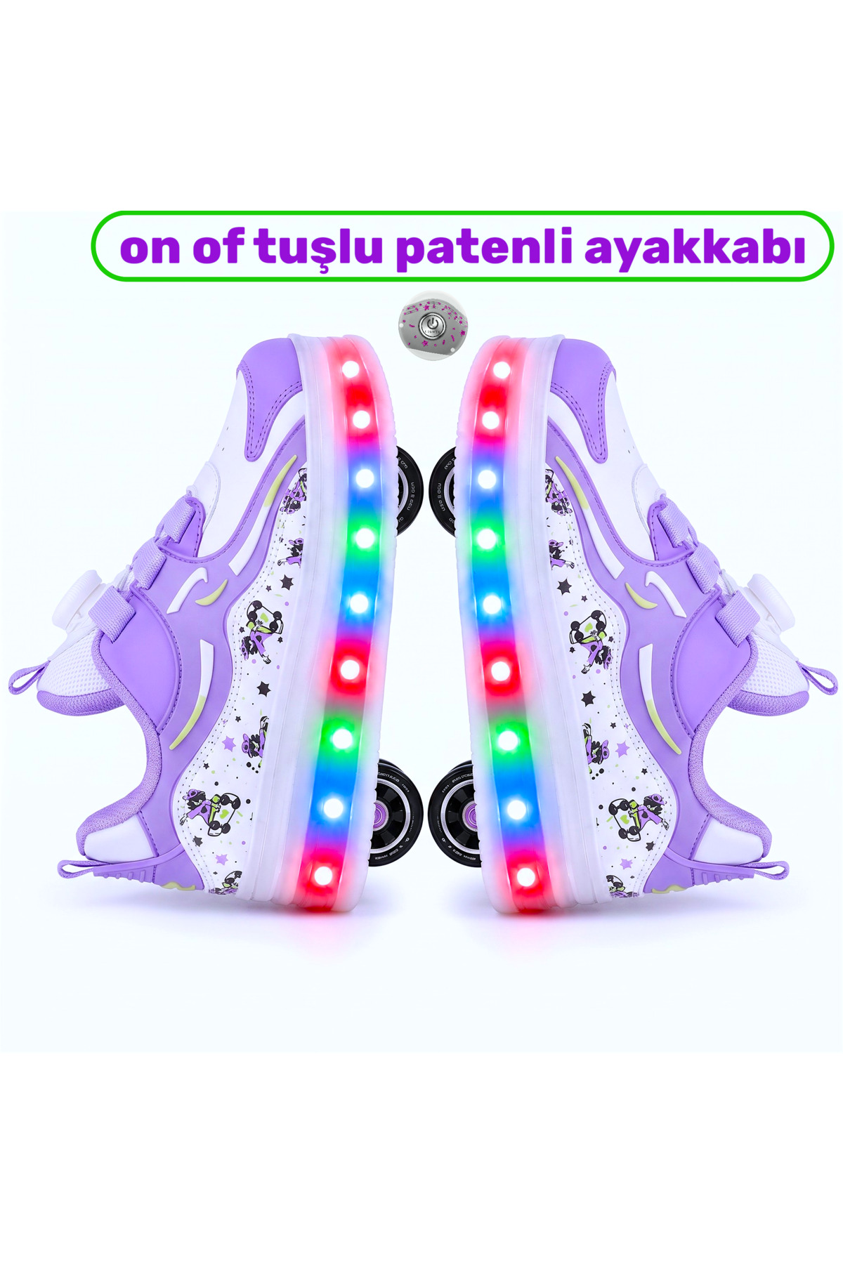 ROLLER SKATED LIGHT SNEAKERS 4 WHEEL SKATE