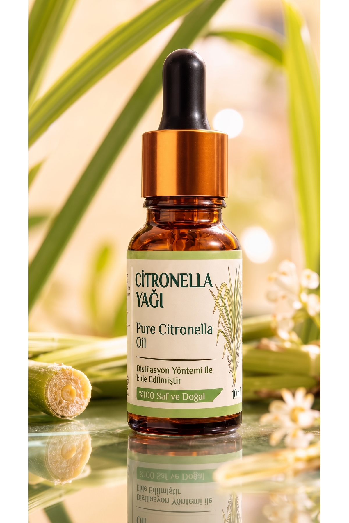 Citronella Uçucu Yağı 10 ml / Limon Çimeni / %100 Saf Ve Doğal / Sitronella Oil — A1-Citronella-yag-10 — تصویر 2 از 8