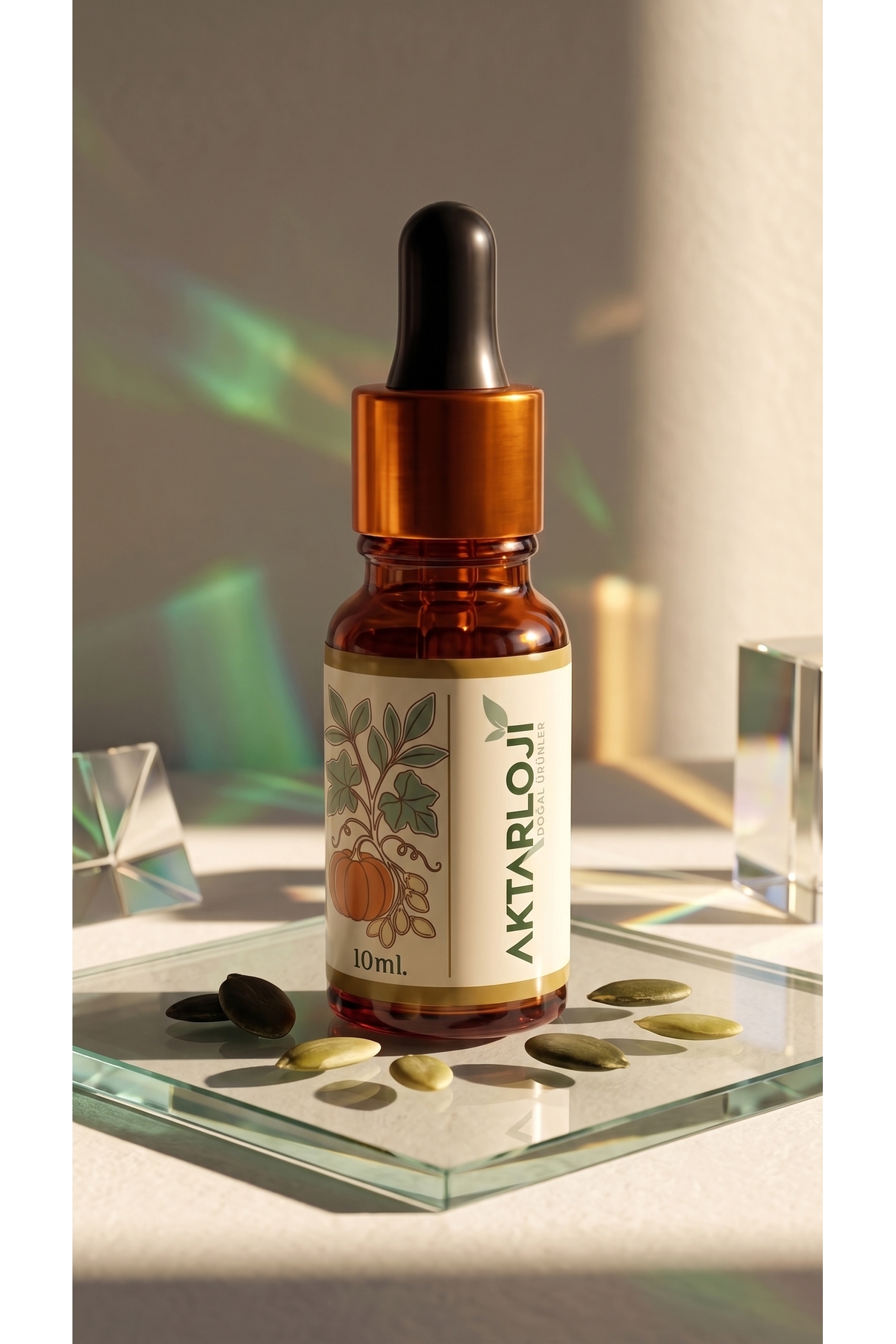 Kabak Çekirdeği Yağı 10 ml / Soğuk Sıkım / %100 Saf Ve Doğal / Pumpkin Seeds Oil — A1-Kabak-Cekirdeği-yag-10 — تصویر 7 از 8
