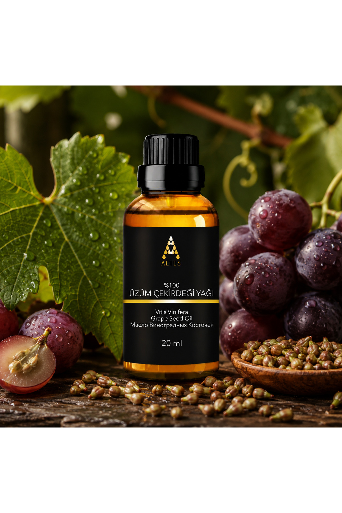 altes %100 Saf Üzüm Çekirdek Yağı / Grape Seed Oil / Soğuk Sıkım