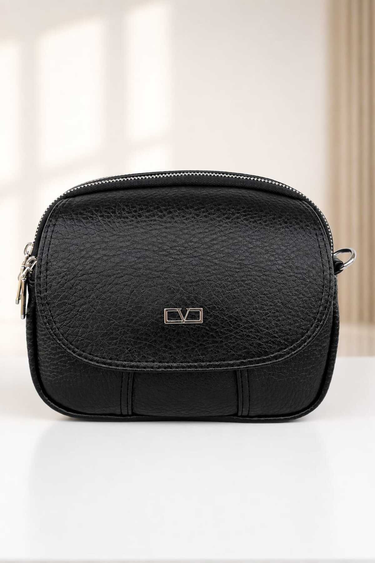 HNB Vona Bags Çanta Kadın Çapraz Askılı Omuz Çanta Mv028 Siyah Kl görsel 3