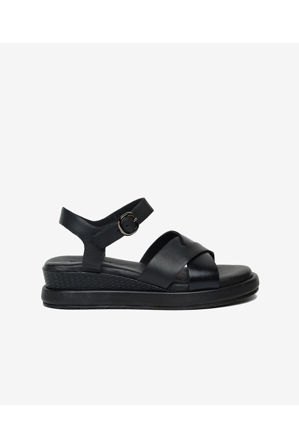 Kadın Siyah Hakiki Deri Comfort Sandalet 6Y2CS35830