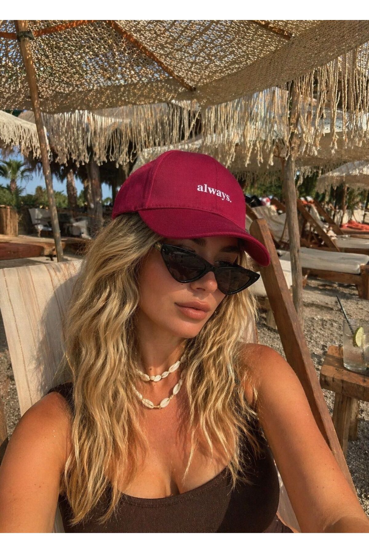 sf collection Unisex Always Yazı Baskılı Spor Şapka, Ayarlanabilir Pamuklu Cap Günlük Kombin Şapkası görsel 5