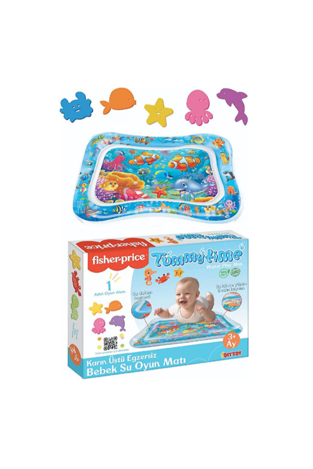 FISHER PRICE TUMMY TİME BEBEK SU OYUN MATI KARIN ÜSTÜ EGZERSİZ