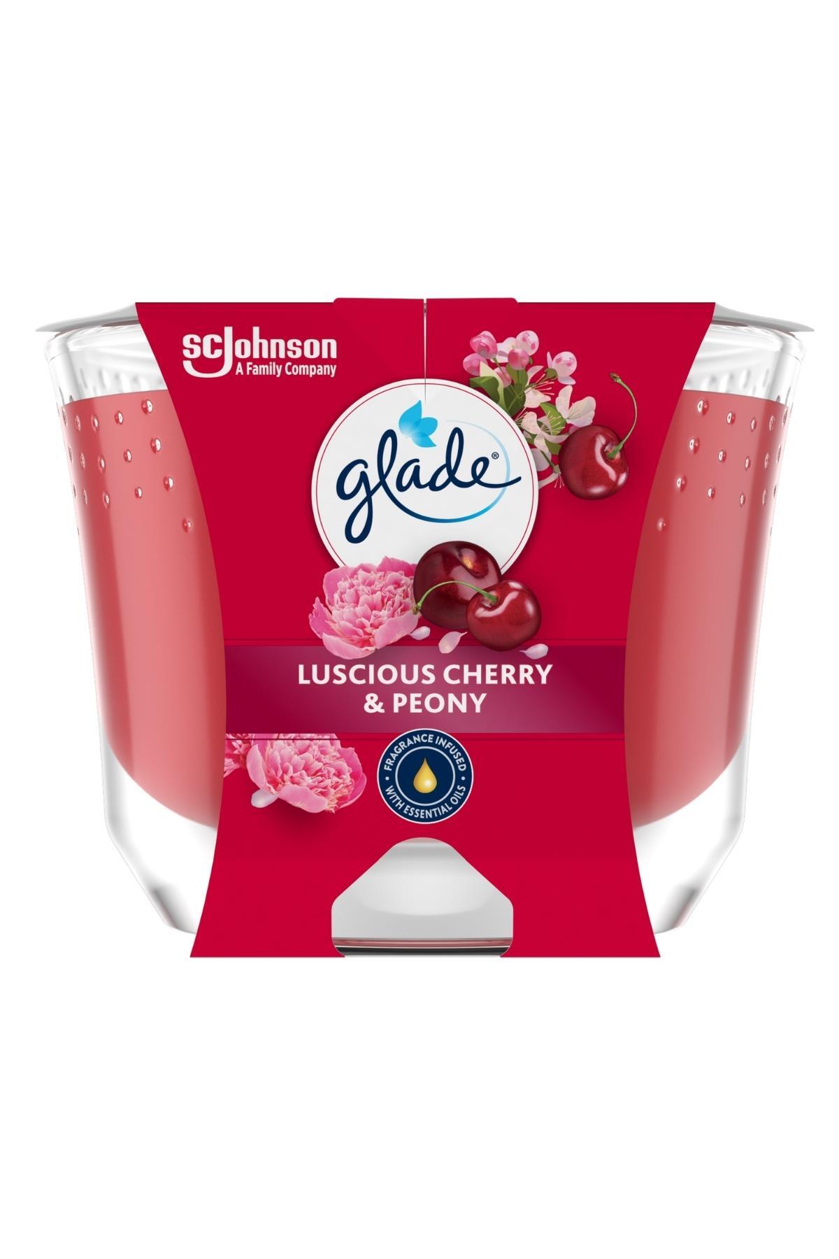 Glade Büyük Mum Meyve Çiçek Buketi Kokulu Mum, Tek Fitilli, 204 g, Esansiyel Yağ İçeren Koku, Pamuk Fitil