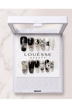 Louesse Beauty Louésse Yin Shadow Takma Tırnak 12’li – Siyah Beyaz Taşlı Yin ...