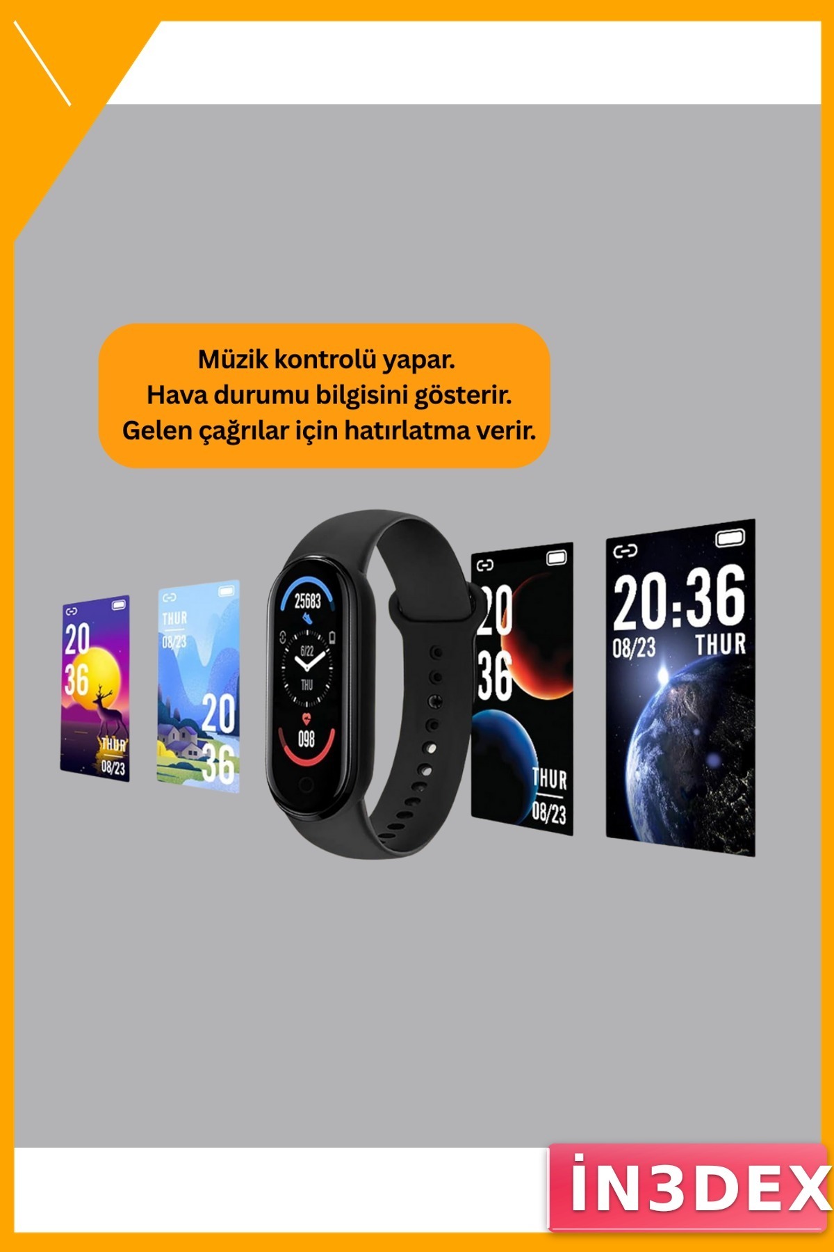 Akıllı Bileklik Kalp Atışı Uyku Adımsayar Bildirim Takibi