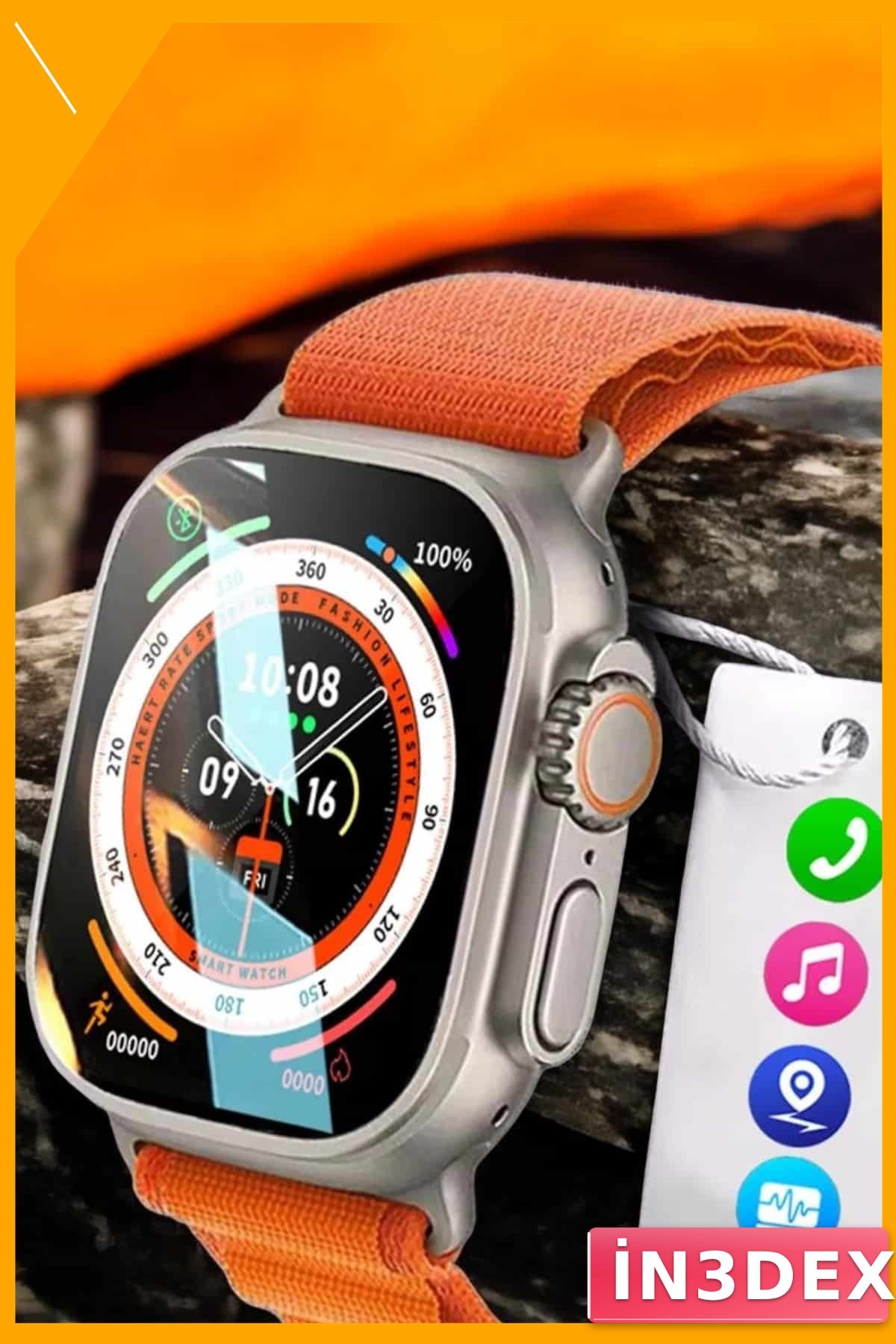 Bluetooth Akıllı Saat Amoled Ekran Uyku ve Spor Takibi