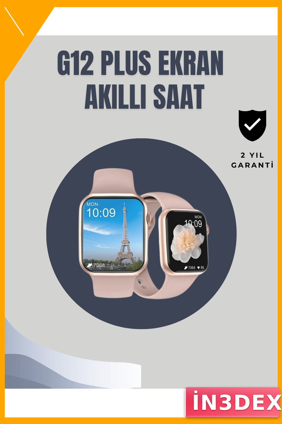 Su Geçirmez Akıllı Saat 300 mAh Sesli Arama Uyku Adım Takibi