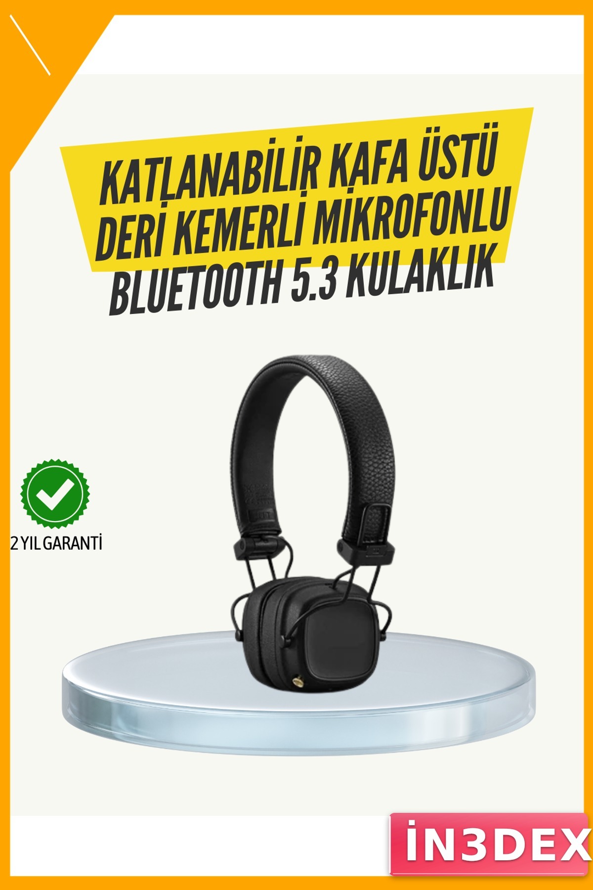 Kablosuz Kulak Üstü Bluetooth Kulaklık Ergonomik Katlanabilir