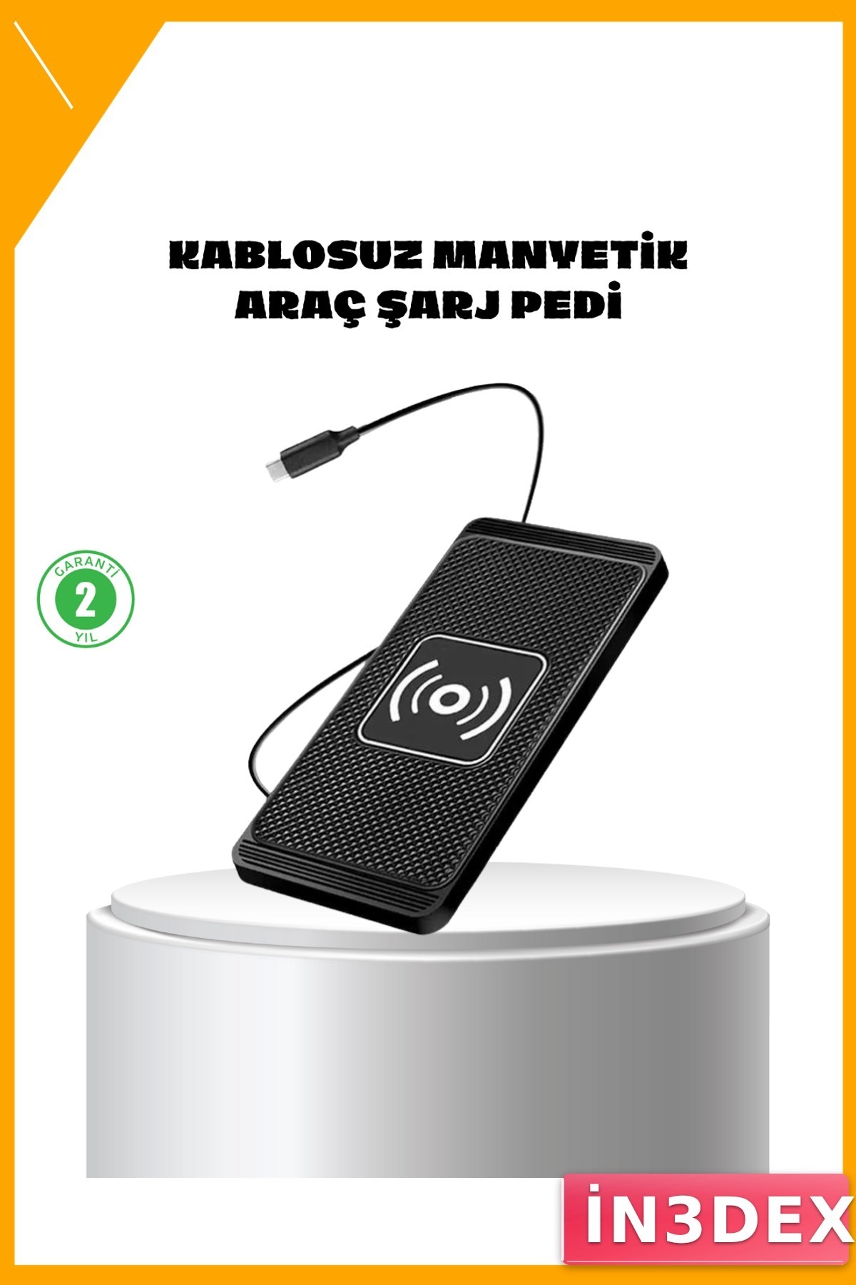 Kablosuz Manyetik Şarj Pedi 15W Hızlı Qi Destekli Silikon