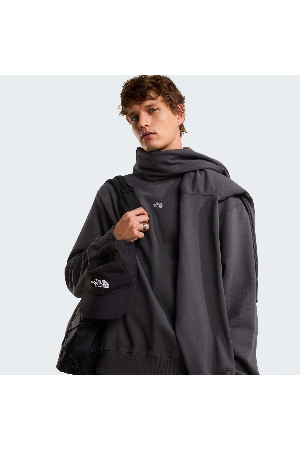 THE NORTH FACE U ESSENTIAL LIGHT RELAXED CREW Unisex Sweatshirt NF0A8GQCRHI1 Gri-XL görsel 7