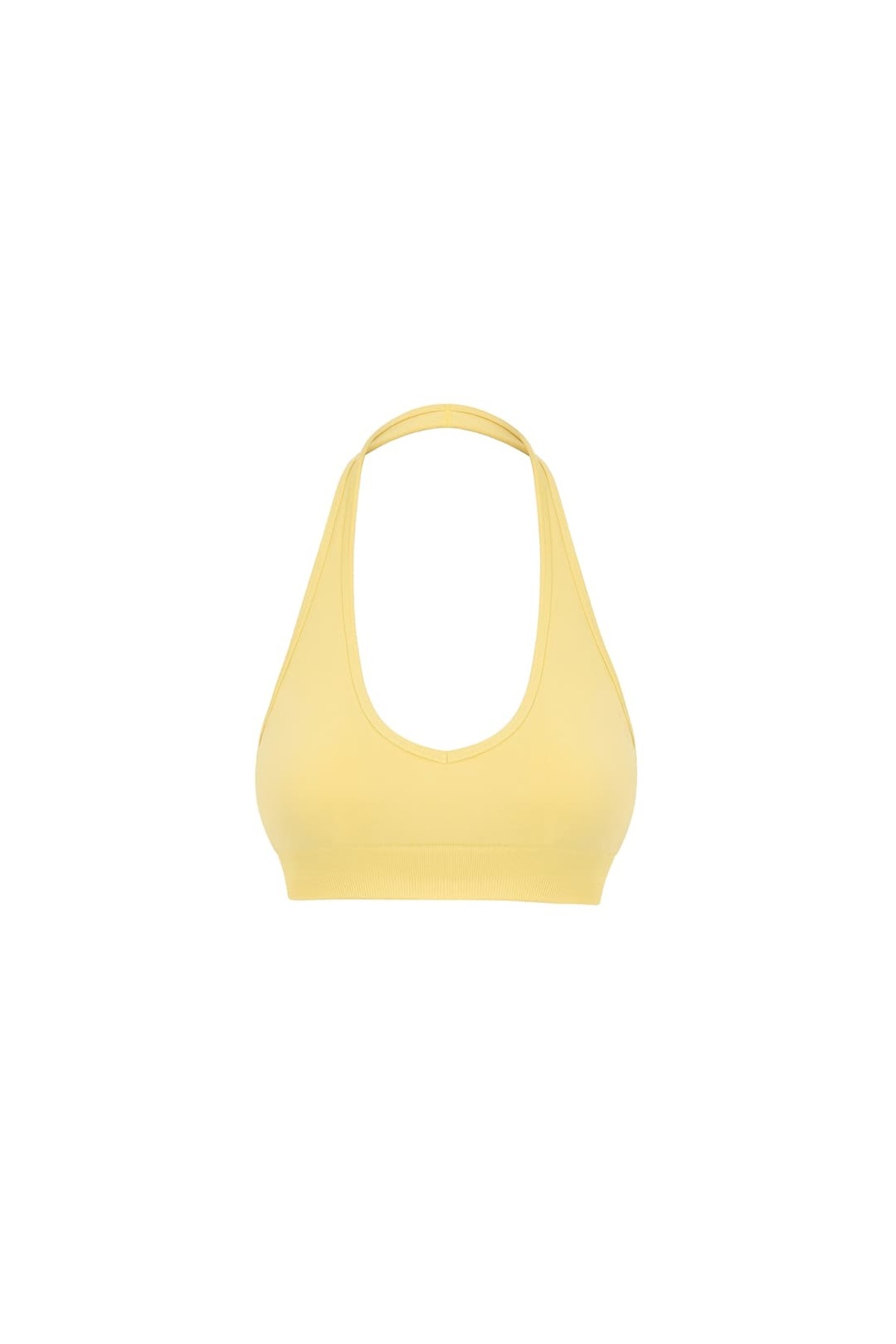 REAL DREAM Kadın Spor Bra Boyundan Geçmeli Toparlayıcı Destekli Fit - Sun Kissed Yellow görsel 6